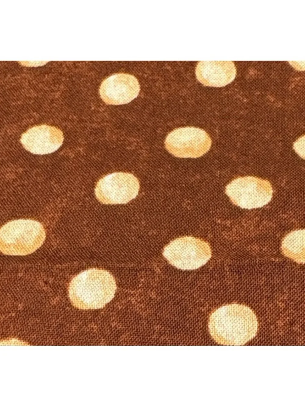 Brown Beige Polka Dot Cotton Fabric 1/2 yard x 42